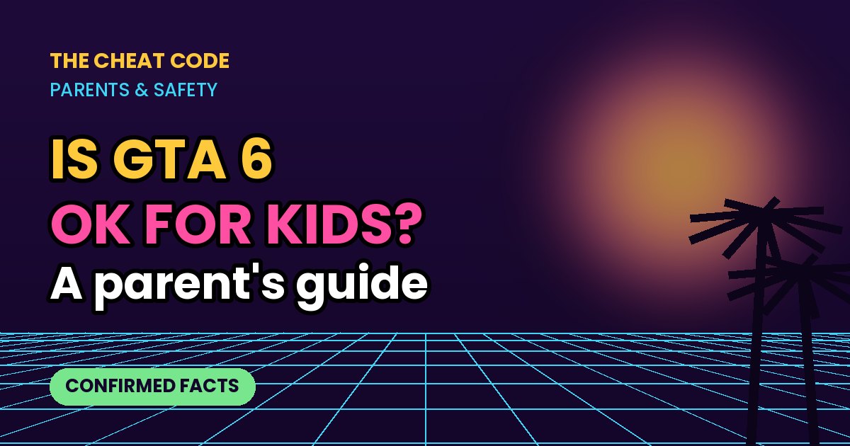 Neon title card: Is GTA 6 OK for kids? A parent's guide