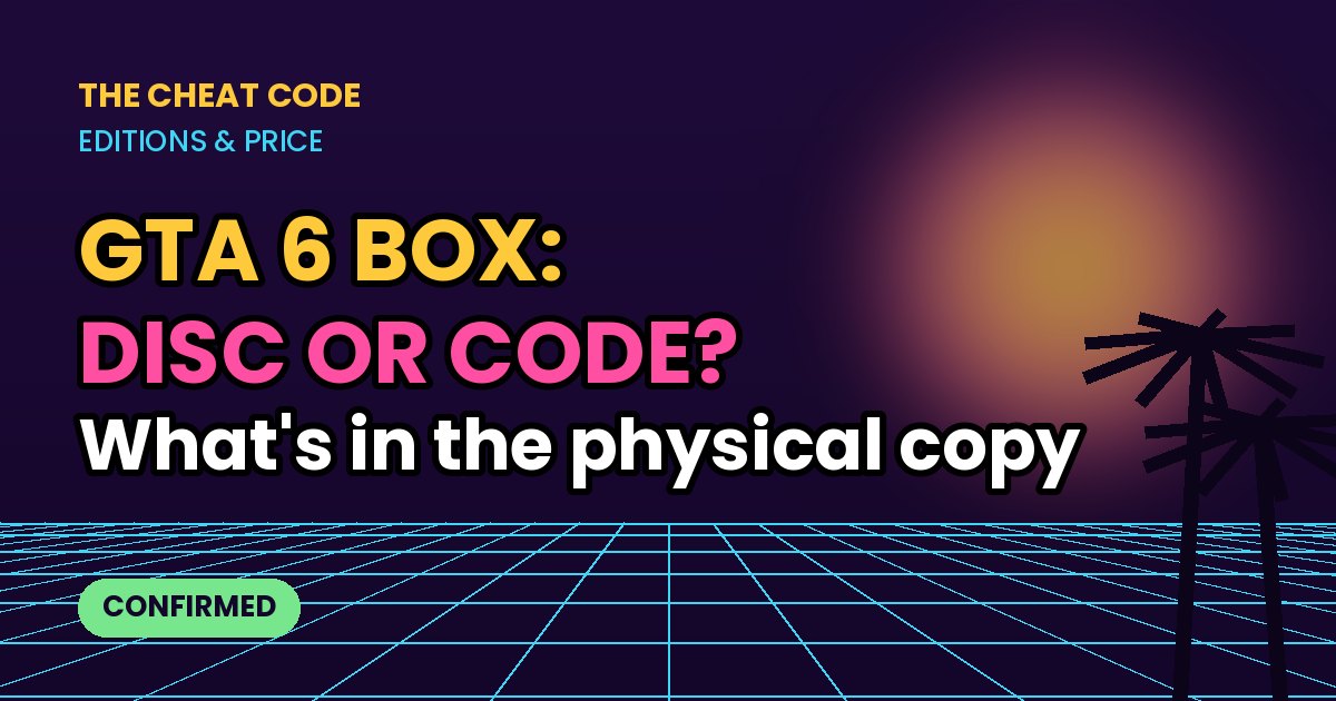 Neon title card: GTA 6 box – disc or code? What's in the physical copy