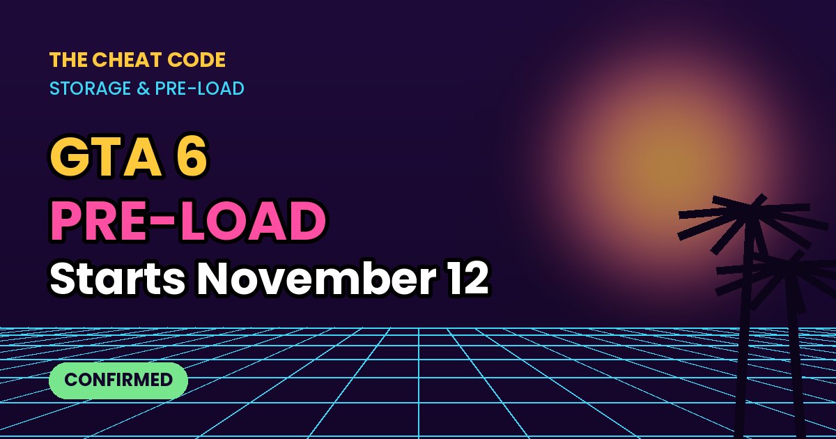 Neon title card: GTA 6 pre-load starts November 12