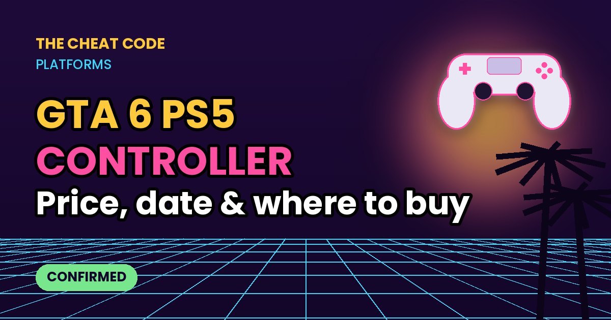 Neon title card: GTA 6 PS5 controller – price, date and where to buy