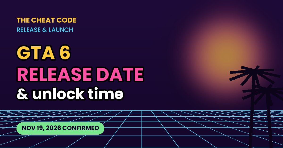 Neon title card: GTA 6 release date and unlock time – November 19, 2026 confirmed