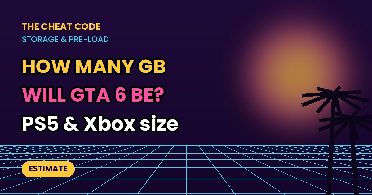 Neon title card: How many GB will GTA 6 be? PS5 and Xbox size estimate
